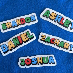 Custom Video Game Text Stickers, Choose Your Text, Game Room Stickers, Laptop Stickers, Gamer Stickers, Game Stickers