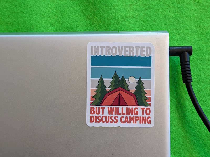 Camping Sticker for Introverts, Outdoors, Nature, Funny Stickers - Image 3