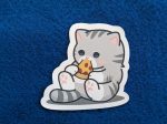 Pizza Cat Sticker, Cute Cat Sticker, Cat Sticker, Funny Sticker, Laptop Sticker, Pizza Sticker, Glossy Sticker