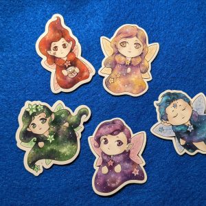 Fairy Stickers 5 Cute Fairies Fairy Decal Fairy Wings Waterbottle Stickers Laptop Stickers