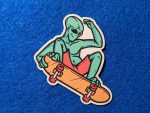 Alien Sticker Alien on a Skateboard Sticker UFO Sticker Laptop Sticker Waterbottle sticker