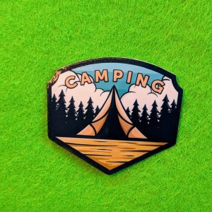 Camping Badge Sticker Laptop Sticker Camping Sticker Waterbottle Sticker Car Sticker