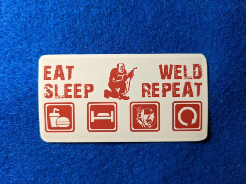 Eat Sleep Weld Repeat Welding Sticker, Welding Hood Sticker, Toolbox Sticker, Vinyl Sticker, Gift For Welders - Image 3