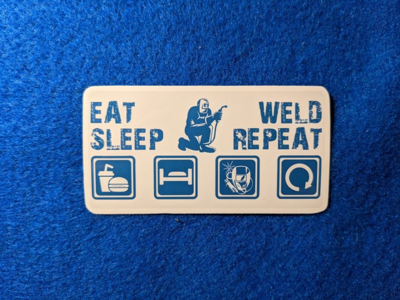 Eat Sleep Weld Repeat Welding Sticker, Welding Hood Sticker, Toolbox Sticker, Vinyl Sticker, Gift For Welders - Image 5