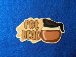 Coffee Pot Head Sticker | Coffee Sticker | Funny Sticker | Coffee Lovers | Laptop Stickers