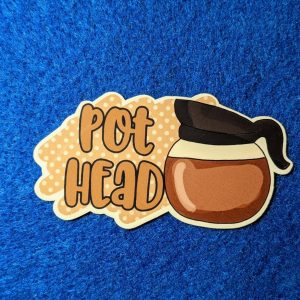 Coffee Pot Head Sticker | Coffee Sticker | Funny Sticker | Coffee Lovers | Laptop Stickers