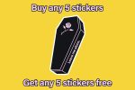 Leave Me Alone Sticker | Vinyl | Coffin Sticker, Introvert Sticker, Decal