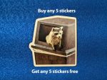 Trash Panda Sticker, Raccoon Sticker, Cute Sticker, Vinyl Sticker, Funny Sticker