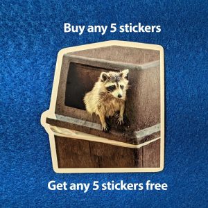 Trash Panda Sticker, Raccoon Sticker, Cute Sticker, Vinyl Sticker, Funny Sticker