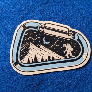 Hiking Sticker Carabiner Sticker Mountaineer Sticker Adventure Sticker Rock Climbing Sticker