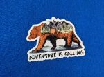 ADVENTURE IS CALLING | Bear Sticker | Weather resistant vinyl sticker