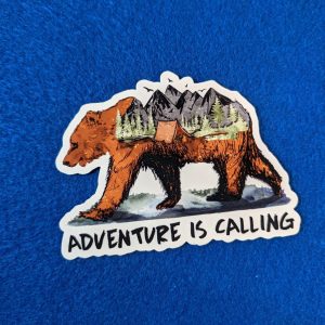 ADVENTURE IS CALLING | Bear Sticker | Weather resistant vinyl sticker