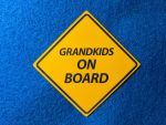 Grandkids on board sticker High Quality Laminated Vinyl Water & Fade Proof | Gift for grandparents