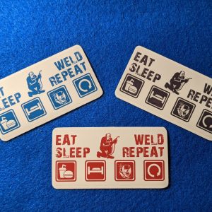 Eat Sleep Weld Repeat Welding Sticker, Welding Hood Sticker, Toolbox Sticker, Vinyl Sticker, Gift For Welders