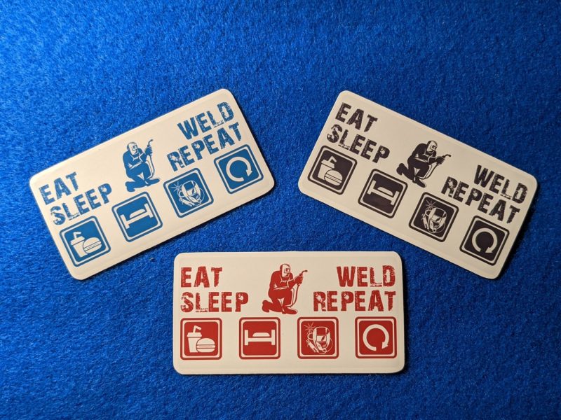 Eat Sleep Weld Repeat Welding Sticker, Welding Hood Sticker, Toolbox Sticker, Vinyl Sticker, Gift For Welders