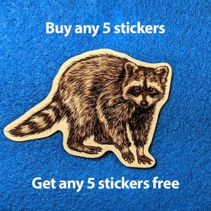 Cute Raccoon Sticker, Trash Panda Sticker, Cute Sticker, Vinyl Sticker