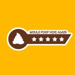 Would poop here again sticker 15 Pack Funny Sticker Waterproof Vinyl Decals