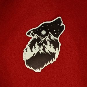 Silhouette Wolf Sticker | Vinyl sticker | Outdoors stickers, Nature stickers, Camping stickers