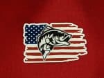 American Flag Fishing Sticker, Fishing Stickers, Amercian Flag Stickers, Fish Stickers, Outdoors Stickers