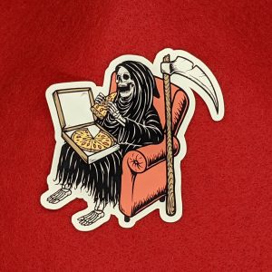 Grim Reaper Sticker, Funny Stickers, Skateboard Stickers, Laptop Stickers, Pizza Stickers