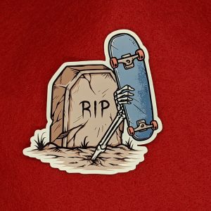 Skate or die skateboarding sticker, Funny sticker, Skateboard sticker, Vinyl Stickers