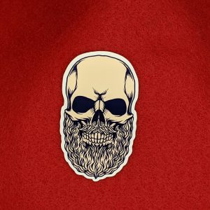 Beard Skull Sticker, Beard Stickers, Vinyl Stickers, Skull Stickers, Laptop Stickers