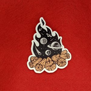 Galaxy camping campfire sticker | Vinyl Sticker | Different sizes available