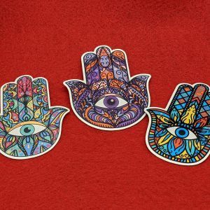 Hamsa Eye Of Fatima Stickers, Psychedelic Stickers, Spiritual Stickers, Hamsa Stickers, Laptop Stickers