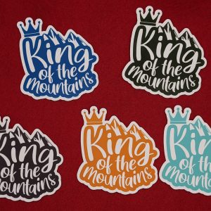 King of the Mountains Sticker, Hiking Sticker, Camping Sticker, Nature Sticker, Vinyl Sticker, Laptop Sticker