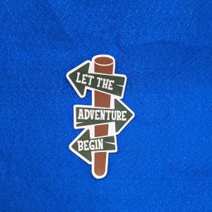 Let The Adventure Begin Sticker, Hiking, Camping, Nature, Vinyl, Decal