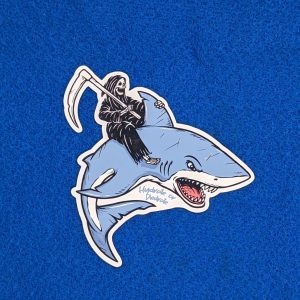 Hydrate or Diedrate Sticker, Grim Reaper, Shark - for Waterbottle, Tumbler, Laptop, more!