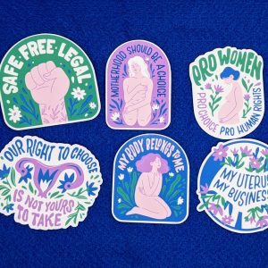 Pro Choice Sticker Pack, 6 Stickers, Reproductive rights sticker, Abortion rights sticker, Roe vs Wade, pro choice, vinyl Stickers