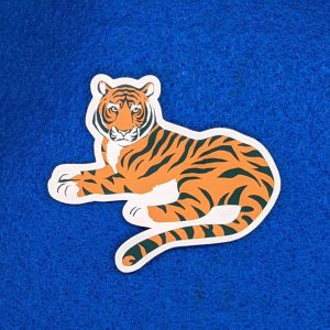 Orange Tiger Sticker Made From Vinyl for Laptops, Cars, Water Bottles, Phones