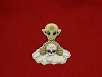 Gothic Alien Sticker, Skateboard Sticker, UFO Sticker, Laptop Sticker, Waterbottle sticker