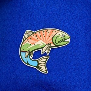 Unique Trout Sticker, Fishing Lover Sticker perfect for Canoes, Kayaks, Water Bottles