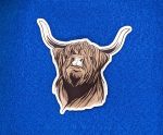 Highland Cow Sticker Made From Vinyl for Laptops, Cars, Hydro Flasks, Planners etc.