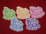 Queen of the Mountains | Vinyl sticker | Hiking stickers, Mountain stickers, Camping stickers