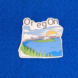 Oregon Landscape Sticker, Oregon State Sticker, Oregon Decal, Oregon Sticker for phones, laptops, water bottles