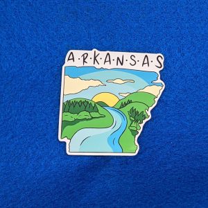Arkansas Landscape Sticker, Arkansas State Sticker, Arkansas Decal, Arkansas Sticker for phones, laptops, water bottles