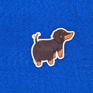 Cute Dachshund Vinyl Decal Sticker, Dachshund gift, Dachshund lovers, laptop decal, water bottle sticker