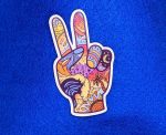 Abstract Outdoorsy Peace Sign Sticker, Abstract Sticker, Outdoors Sticker, Peace Sign Sticker, Nature Sticker