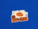 So Egg-Cited Vinyl Sticker | Pun stickers, Funny stickers, Dad joke stickers