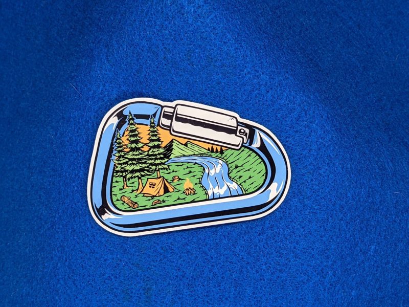 Carabiner Camping Sticker | Vinyl Sticker | Nature Sticker, Water bottle Sticker, Laptop Sticker - Image 4