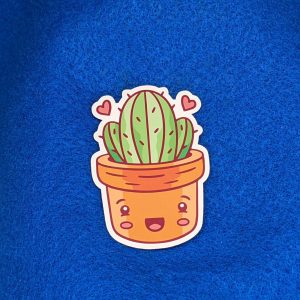 Cute Cactus Sticker, Kawaii Sticker, Cute Sticker, Laptop Sticker, Vinyl Sticker