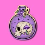 Witch Skull Potion Bottle Sticker | Witch Stickers, Halloween Stickers, Aesthetic Stickers