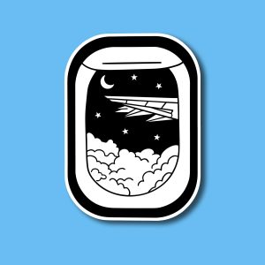 Airplane window sticker | Views from an airplane | Airplane sticker, travel sticker, cool stickers