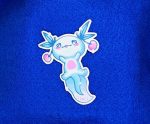 Cute Kawaii Blue Axolotl Sticker for Laptops, Phones, Water Bottles, Hydro Flasks
