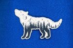 Embrace the Wild: Majestic Wolf Sticker | nature lover, wildlife art, outdoor scene