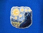 Cute Vincent van Gogh Cat Sticker