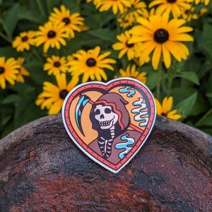 Grim reaper heart tattoo sticker | Traditional Tattoo Art | Grim reaper sticker, heart sticker